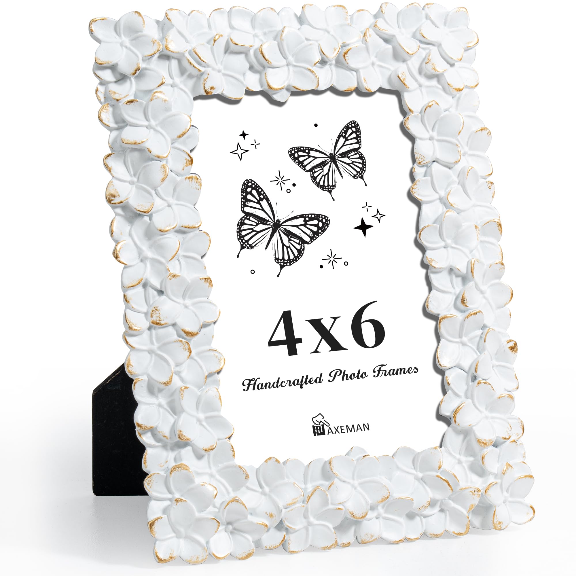 Rimama♡  Amazon.com - Axeman 4x6 Vintage Picture Frame, Flower Textured